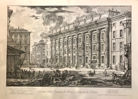Piranesi Giovanni Battista (1720-1778) Veduta della Dogana di Terra a Piazza di Pietra 1753 Roma